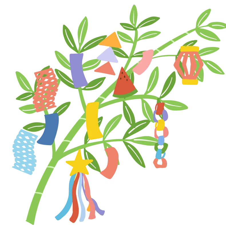 天の川と星のイラスト