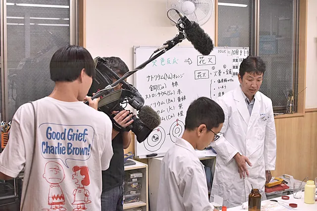 テレビ取材の様子