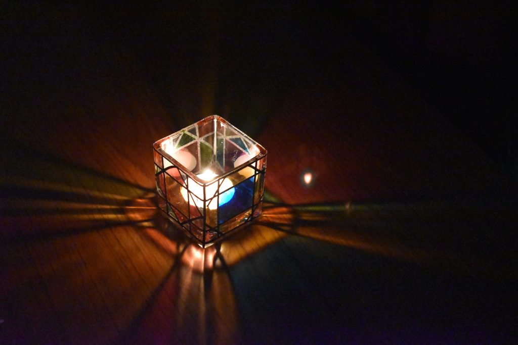 生徒作品のキャンドルホルダー